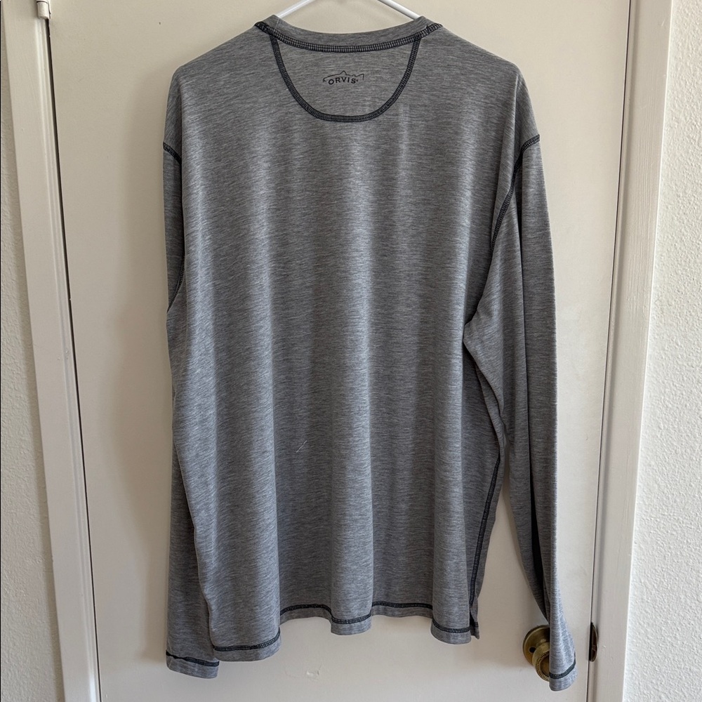 Orvis Heather Gray Long Sleeve Tee Trout Bum XXL